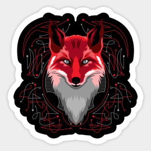 red fox awesome gift Sticker